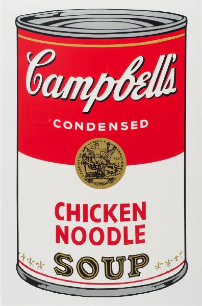 WARHOL ANDY USA 1927 - 1987 : Campbell's Soup Chicken Noodle  - Asta Asta 149 Dipinti sculture e grafica - Associazione Nazionale - Case d'Asta italiane