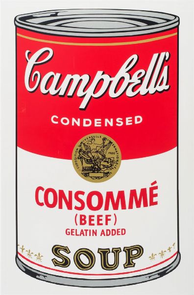 WARHOL ANDY USA 1927 - 1987 : Campbell's Soup Consomm  - Asta Asta 149 Dipinti sculture e grafica - Associazione Nazionale - Case d'Asta italiane