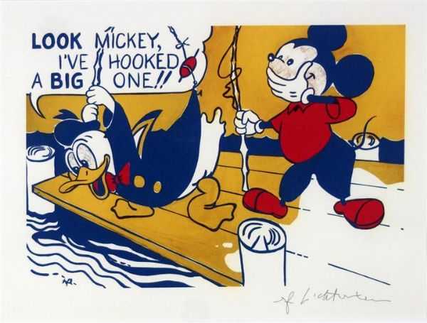 LICHTENSTEIN ROY New York 1923  1997 : Mickey Mouse e Donald Duck  - Asta Asta 149 Dipinti sculture e grafica - Associazione Nazionale - Case d'Asta italiane