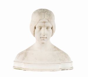 SCULTORE NON IDENTIFICATO - Figura femminile mezzo busto