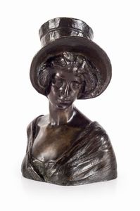 CERAGIOLI GIORGIO Porto S.Stefano (GR) 1861 - 1947 Torino - Giovinetta con cappello