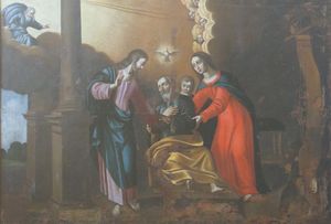PITTORE PIEMONTESE DEL XVIII SECOLO - Morte di San Giuseppe
