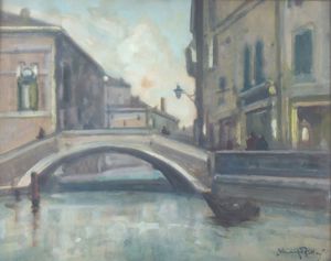 ZOLLA VENANZIO GB 1880 - 1961 Torino - Ponte veneziano