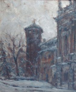 GILLI GIOVANNI Moncalieri (TO) 1870 circa - ? - Palazzo Madama sotto la neve