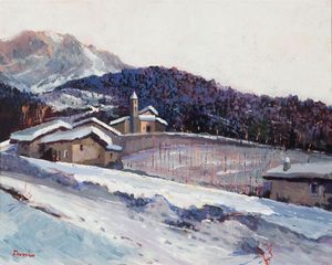 FASSIO CLAUDIO Santa Caterina di Rocca d'Arazzo (AT) 1946 - Nevicata a Beaulard 2009