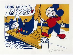 LICHTENSTEIN ROY New York 1923 – 1997 - Mickey Mouse e Donald Duck