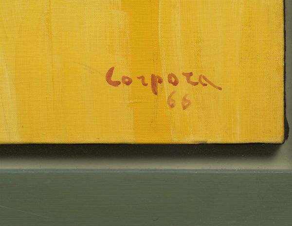 CORPORA ANTONIO : Senza titolo, 1966  - Asta Arte Moderna e Contemporanea - Seconda Sessione - Associazione Nazionale - Case d'Asta italiane