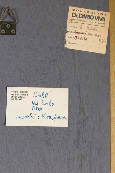 Isgro Emilio : Nel limbo, 1974  - Asta Arte Moderna e Contemporanea - Seconda Sessione - Associazione Nazionale - Case d'Asta italiane