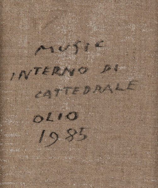 Zoran Music Anton : Interno di Cattedrale, 1985  - Asta Arte Moderna e Contemporanea - Seconda Sessione - Associazione Nazionale - Case d'Asta italiane