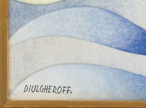 Diulgheroff Nicola : Punto limite di rottura alla gravit terrestre (dal ciclo Aeropittura M.A.P.B.A.), 1935  - Asta Arte Moderna e Contemporanea - Seconda Sessione - Associazione Nazionale - Case d'Asta italiane