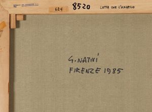Nativi Gualtiero : Lotta con langelo, 1985  - Asta Arte Moderna e Contemporanea - Seconda Sessione - Associazione Nazionale - Case d'Asta italiane