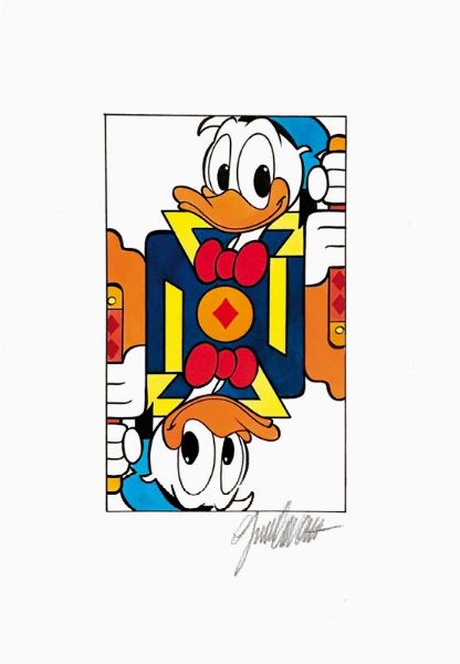 Cavazzano Giorgio : Le carte Modiano Disney  - Asta I Maestri del Fumetto e dell'Illustrazione - Associazione Nazionale - Case d'Asta italiane