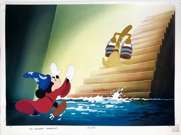Studio Disney : The sorcerers apprentice  - Asta I Maestri del Fumetto e dell'Illustrazione - Associazione Nazionale - Case d'Asta italiane