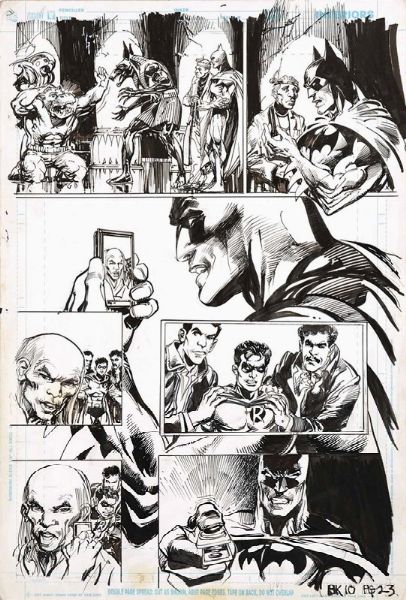 Sienkiewicz Bill- Neal Adams : Batman Knights  - Asta I Maestri del Fumetto e dell'Illustrazione - Associazione Nazionale - Case d'Asta italiane