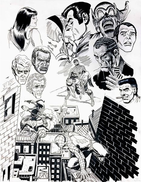 Glayrouse Jean Luc : Spiderman by Stan Lee  - Asta I Maestri del Fumetto e dell'Illustrazione - Associazione Nazionale - Case d'Asta italiane