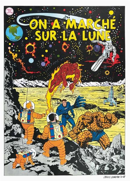Camarda Larry : On a march sur la lune  - Asta I Maestri del Fumetto e dell'Illustrazione - Associazione Nazionale - Case d'Asta italiane