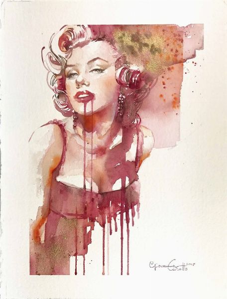 Casotto Giovanna : Marilyn Monroe  - Asta I Maestri del Fumetto e dell'Illustrazione - Associazione Nazionale - Case d'Asta italiane