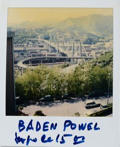 Alberto Lattuada - Baden Powel - polaroid con Vedute di Genova 1989-1990