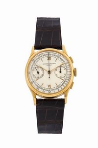 VACHERON CONSTANTIN - VACHERON&CONSTANTIN, Genve, Ref. 4072. Raro, orologio da polso, cronografo, in oro giallo. Realizzato nel 1950 circa