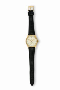 PATEK PHILIPPE - PATEK PHILIPPE, Geneve, Ref. 570. Raro, orologio da polso, in oro giallo 18K. Accompagnato dall'Estratto degli Archivi. Realizzato nel 1946