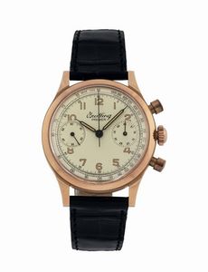 Breitling - Breitling, Genve, Premier, cassa No. 639487, Ref. 790. Raro, orologio da polso, cronografo, in oro rosa 18K. Realizzato nel 1950 circa