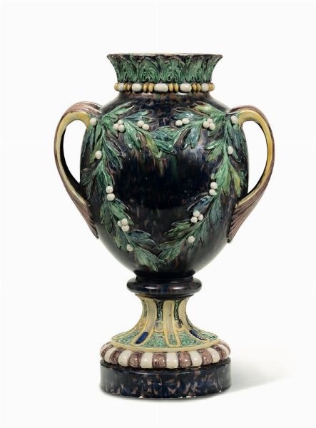 Grande vaso Probabilmente Inghilterra, fine del XIX secolo  - Asta Maioliche e Porcellane - Associazione Nazionale - Case d'Asta italiane
