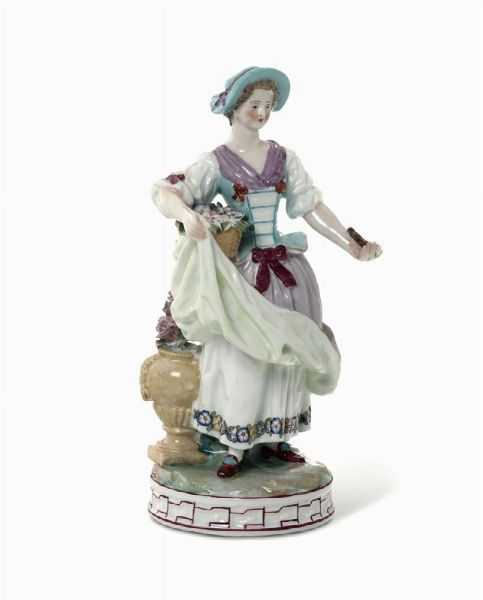 Figurina Meissen (?), XIX secolo  - Asta Maioliche e Porcellane - Associazione Nazionale - Case d'Asta italiane