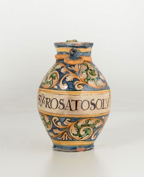 Orciolo Montelupo, primo quarto del XVII secolo  - Asta Maioliche e Porcellane - Associazione Nazionale - Case d'Asta italiane