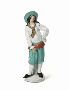 Figurina Napoli, Real Fabbrica Ferdinandea, 1790-1800  - Asta Maioliche e Porcellane - Associazione Nazionale - Case d'Asta italiane