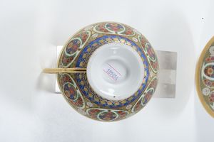 Tazza con piattino Parigi, Manifattura Darte, 1830 circa  - Asta Maioliche e Porcellane - Associazione Nazionale - Case d'Asta italiane