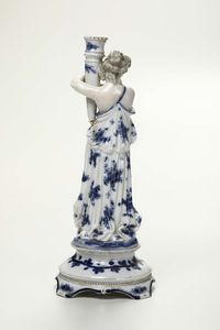 Candeliere Milano, Manifattura San Cristoforo, Tinelli-Richard, 1860-1870  - Asta Maioliche e Porcellane - Associazione Nazionale - Case d'Asta italiane