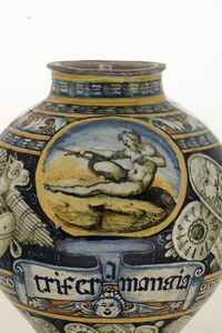 Boccia Faenza, 1550-1570 circa  - Asta Maioliche e Porcellane - Associazione Nazionale - Case d'Asta italiane