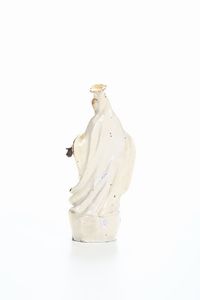 Scultura della Madonna della Misericordia Savona o Albisola, seconda met del XVIII secolo  - Asta Maioliche e Porcellane - Associazione Nazionale - Case d'Asta italiane