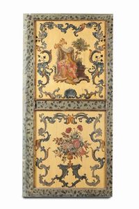 Coppia di porte in legno laccato, XVIII secolo  - Asta Fine Art Selection - Associazione Nazionale - Case d'Asta italiane