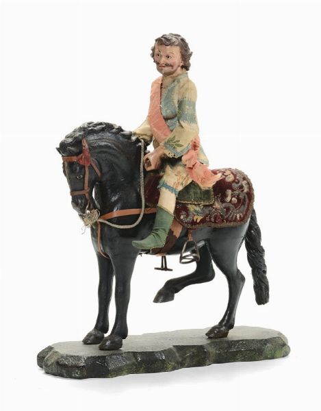 Cavallo con cavaliere, Genova, XIX secolo  - Asta Scultura e Oggetti d'Arte - Associazione Nazionale - Case d'Asta italiane