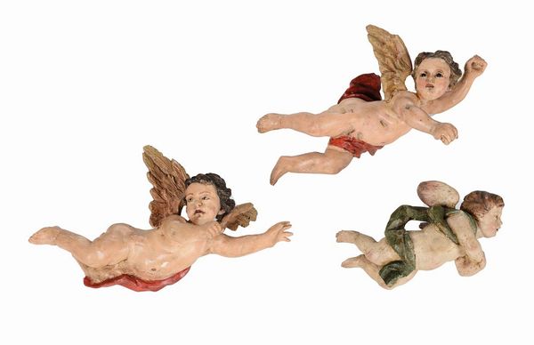 Tre angeli, Genova, XVIII-XIX secolo  - Asta Scultura e Oggetti d'Arte - Associazione Nazionale - Case d'Asta italiane