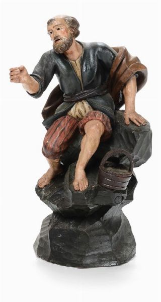 Pastore su roccia, Genova, XVII secolo  - Asta Scultura e Oggetti d'Arte - Associazione Nazionale - Case d'Asta italiane
