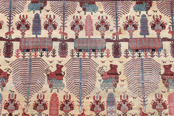 Particolare tappeto Bakshaiesh nord ovest Persia seconda met XIX secolo  - Asta Collezione di Tappeti - Associazione Nazionale - Case d'Asta italiane