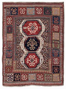 Particolare tappeto Kazak, Caucaso sud occidentale seconda met XIX secolo  - Asta Collezione di Tappeti - Associazione Nazionale - Case d'Asta italiane