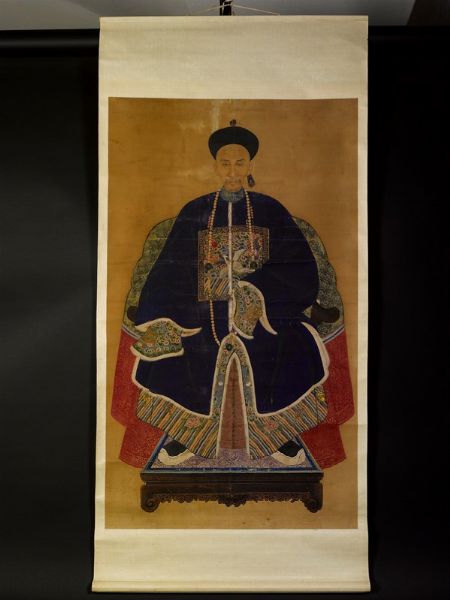 Quattro dipinti su carta raffiguranti Imperatori, Cina, Dinastia Qing, XIX secolo  - Asta Chinese Works of Art - Associazione Nazionale - Case d'Asta italiane