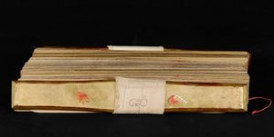 Sutra in legno e carta dorata, Tibet, XIX secolo  - Asta Chinese Works of Art - Associazione Nazionale - Case d'Asta italiane