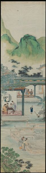 Dipinto su carta raffigurante scene di vita comune, Cina, Dinastia Qing, epoca Jiaqing (1796-1820)  - Asta Fine Chinese Works of Art - Associazione Nazionale - Case d'Asta italiane