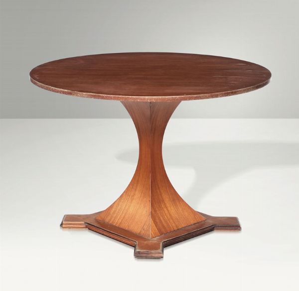 Tavolo con struttura e piano in legno.  - Asta Design - Associazione Nazionale - Case d'Asta italiane