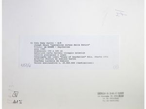 JOSEPH BEUYS : Operazione Difesa della Natura - La Digue Seychelles 1980  - Asta Arte moderna e contemporanea / Arredi, Argenti e Dipinti Antichi - Associazione Nazionale - Case d'Asta italiane