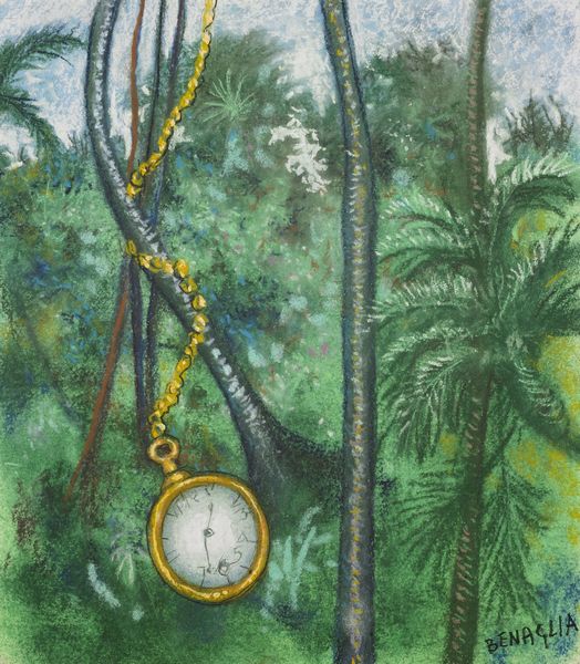 ENRICO BENAGLIA : L'orologio nella foresta.  - Asta ASTA 256 ARTE MODERNA (ONLINE) - Associazione Nazionale - Case d'Asta italiane