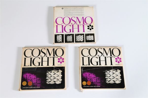 PREBEN JACOBSEN : Tre lampade da soffitto Cosmo Light mod. 7  - Asta ASTA 257 DESIGN (ONLINE) - Associazione Nazionale - Case d'Asta italiane