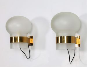 FONTANA ARTE - Coppia di lampade da parete anni 60