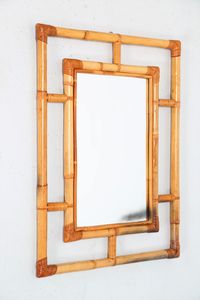 MANIFATTURA ITALIANA - Specchiera in bamb e vetro
