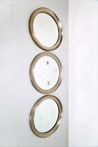 MAZZA SERGIO (n. 1931) - Tre specchiere in alluminio e vetro  per Artemide anni 60