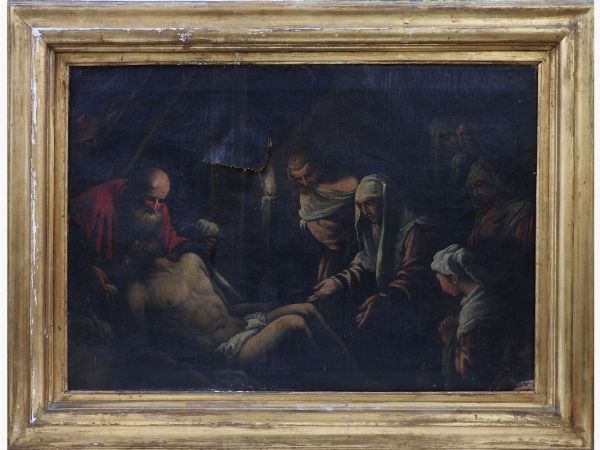 Da Jacopo Bassano, XVIII secolo : Compianto su Cristo morto  - Asta Arredi e dipinti antichi - Associazione Nazionale - Case d'Asta italiane